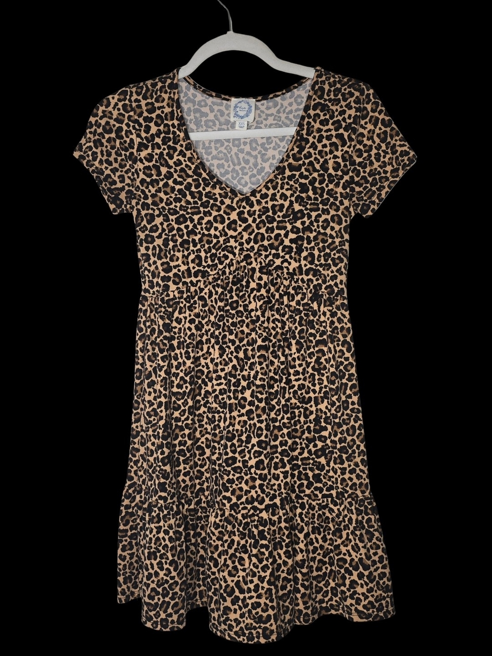 Blue Rain Leopard Print Mini Dress - Brown & Black